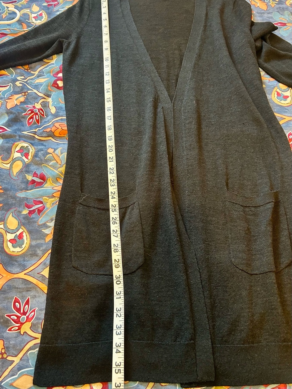 Halogen Black Longline Open-Front Cardigan - Picture 6 of 6